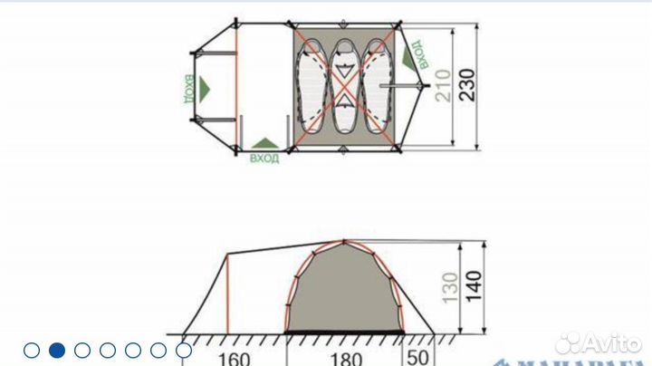 Продам палатку RockLand Discoverer 3+