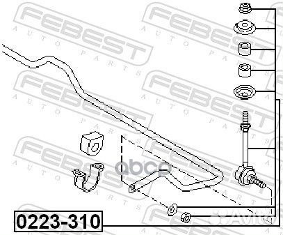 Тяга стабилизатора передняя (nissan primera P10