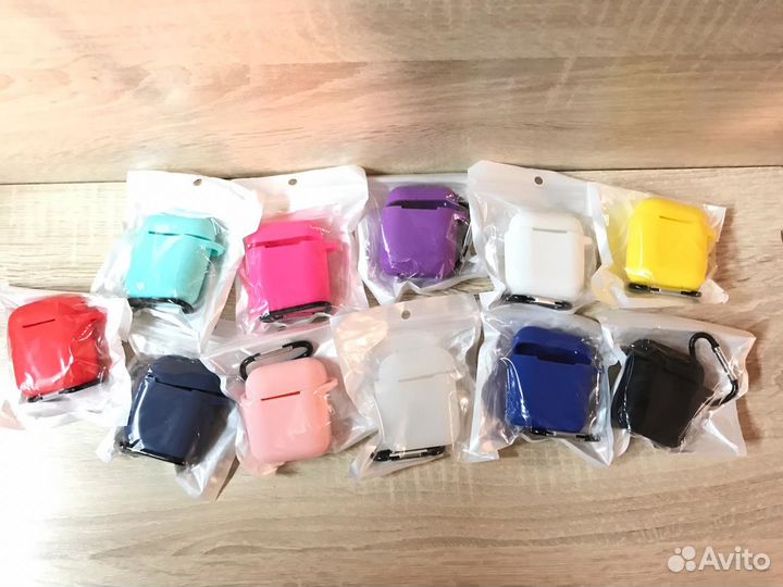 Чехлы для Airpods - толстые- плотные - + карабин