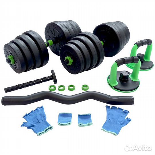 Гантельный набор разборный гиря, мини штанга W-обр