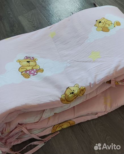 Бортики в кроватку для девочки