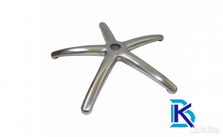 Пятилучие металлическое хромированное для кресла