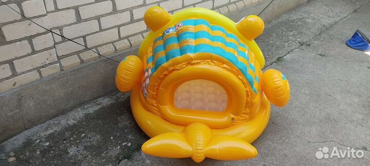 Детский надувной бассейн с навесом