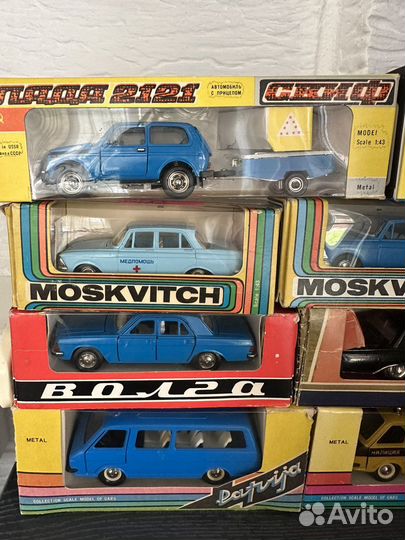 Модели Москвич, газ-3102, ЗИЛ 115, нива, раф