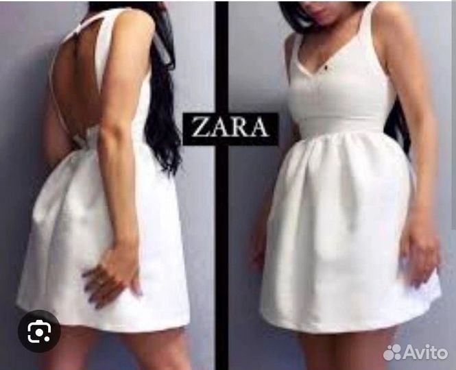 Платье Zara жаккардовое 40-42,42