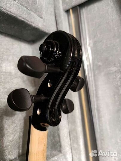 Электроскрипка черная (полный комплект)