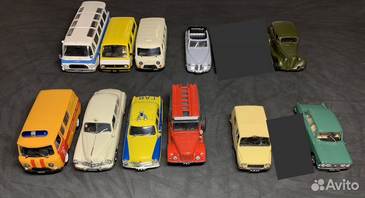 Модели deagostini Москвич, Раф, Газ, УАЗ