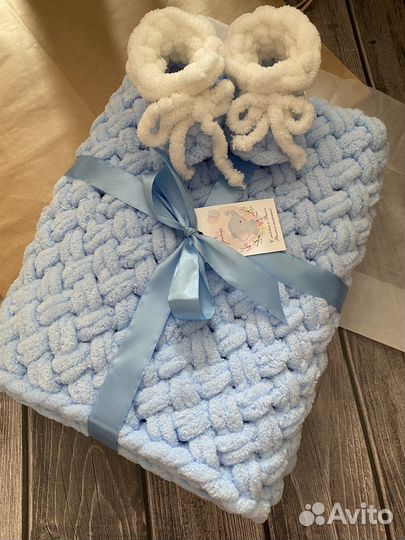 Готовый Плед конверт на выписку из роддома крещени