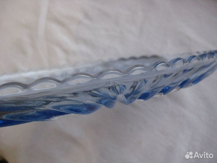 Блюдо из цветного стекла. СССР. Звезда Инглии