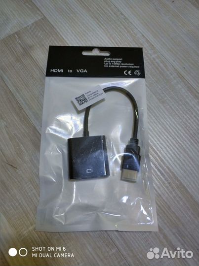 Hdmi-vga, переходник-эмулятор монитора новый