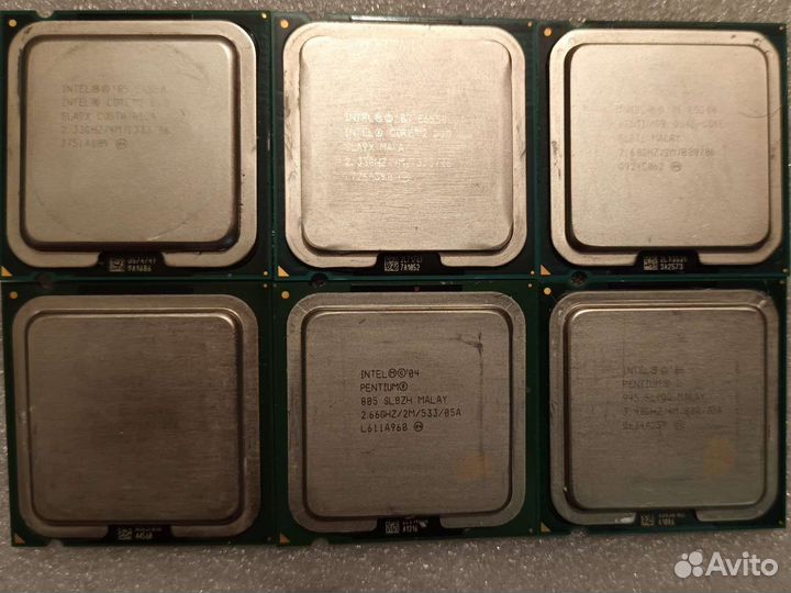 Процессоры Intel Core, Pentium, Celeron (11 штук)