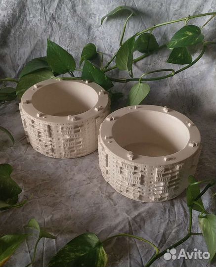 Кашпо многоэтажка панелька пятиэтажка гипс