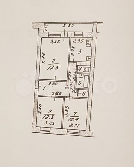 3-к. квартира, 62 м², 4/5 эт.