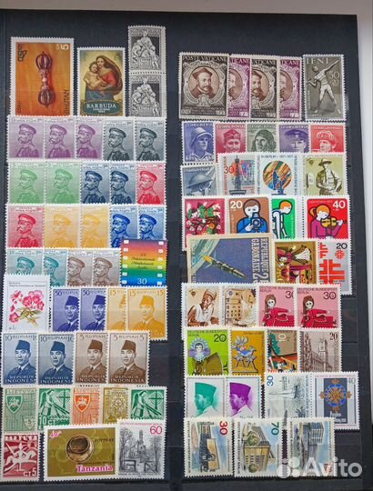 Чистые почтовые марки разных стран 121шт