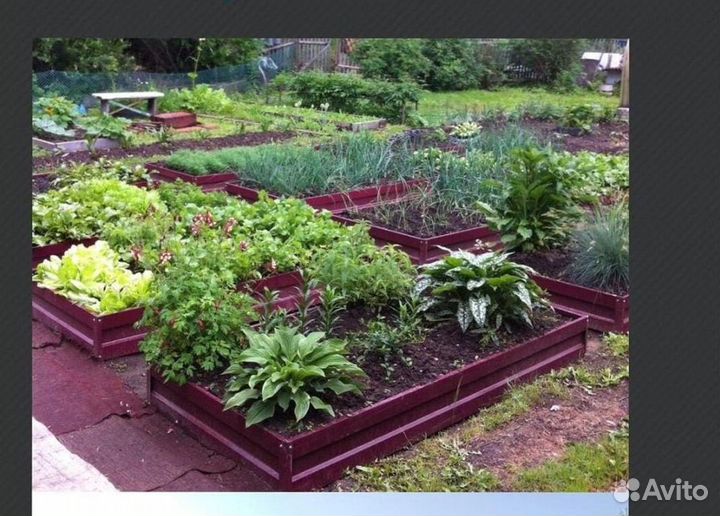 Грядка цветная 1м х 4м х 32см