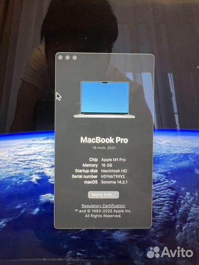 Ноутбук Apple Macbook pro 16 2021 16 gb m1 pro