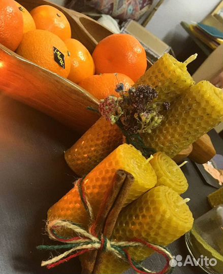 Свечи ручной работы из вощины