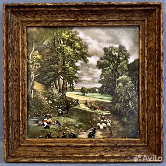 Парные картины на фарфоре середины XX века, Gien