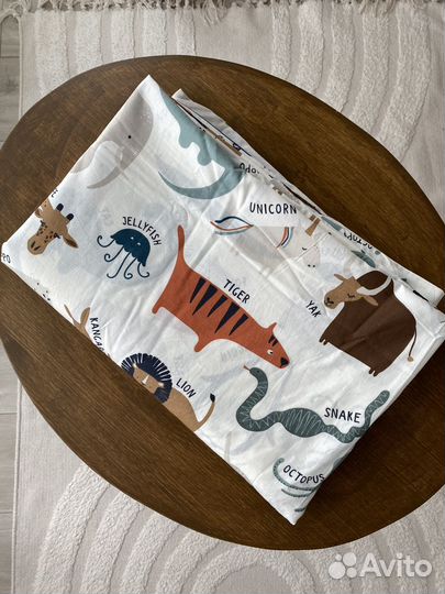 Детское постельное белье hm home 150*200 животные
