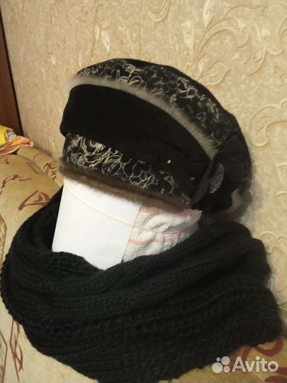 Берет замшевый