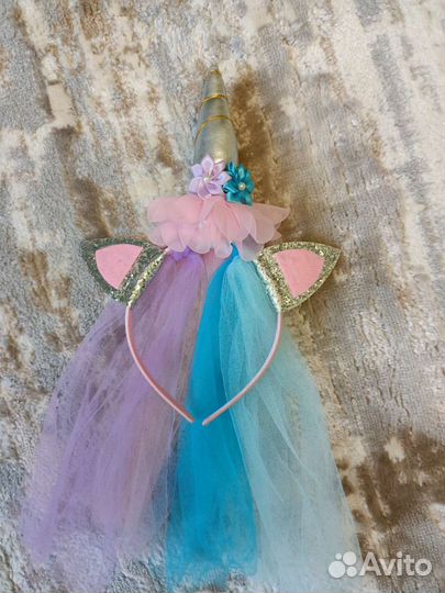 Ободок и заколки единорог acoola