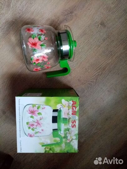 Чайник стекло 1.2л со встроенным фильтром