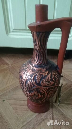 Кувшин бутылка глиняная винная