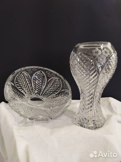 Вазы Хрусталь Барокко винтаж подарок