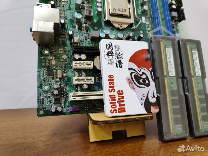 Материнская плата 1155+i3-2120+DDR3-8Gb+SSD 128Gb