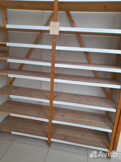 Полки стеллажи деревянные