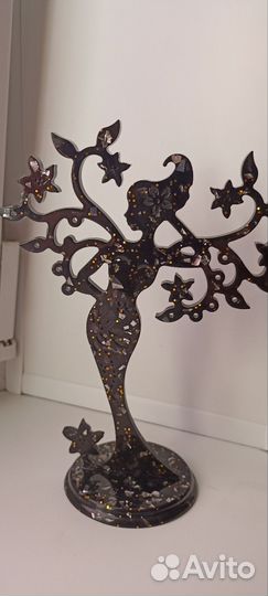 Кашпо ваза девушка, подставка для украшений