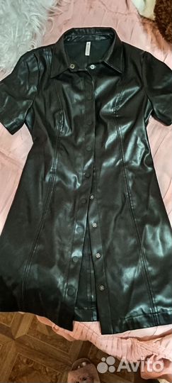 Платье кожаное