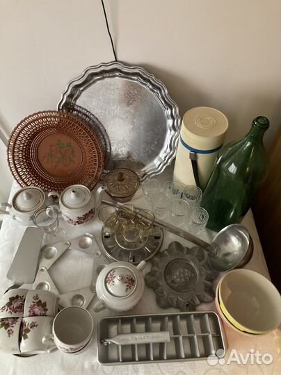 Посуда СССР: термос,хрусталь,керамика