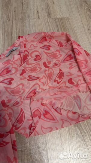 Прозрачный топ с сердечками