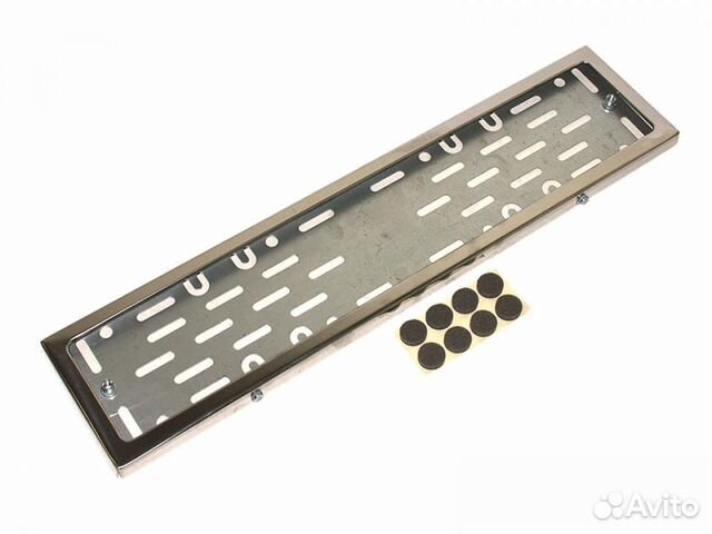 Нержавеющая рамка черная с квадратными углами