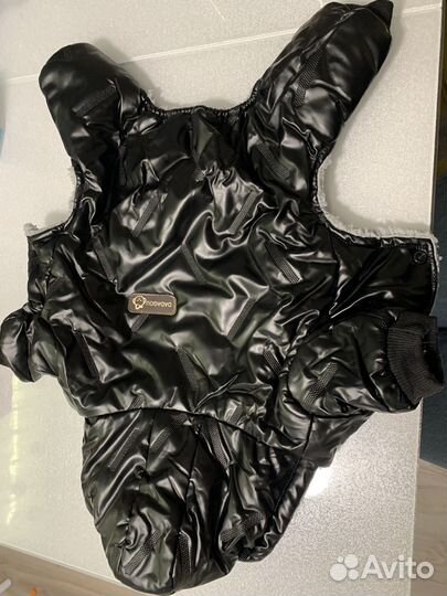 Комбинезон из экокожи для собаки мелкой породы