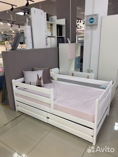 Детская кровать с ящиками из березы