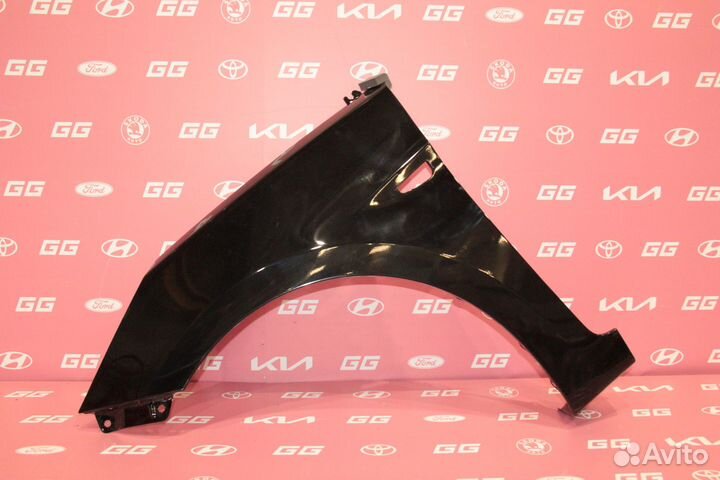 Крыло левое Черное Hyundai Solaris 10 - 16