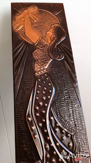 Картина чеканка СССР Мать и дитя