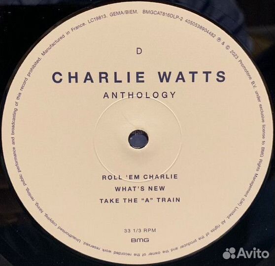 Виниловая пластинка Watts, Charlie - Anthology (Bl