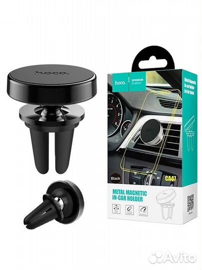 Держатель телефона на дефлектор, магнитный черн