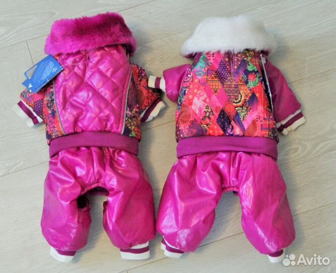 Комбинезоны теплые и обувь для собак замняя