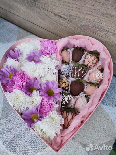 Клубника в шоколаде, букеты, наборы, сердце