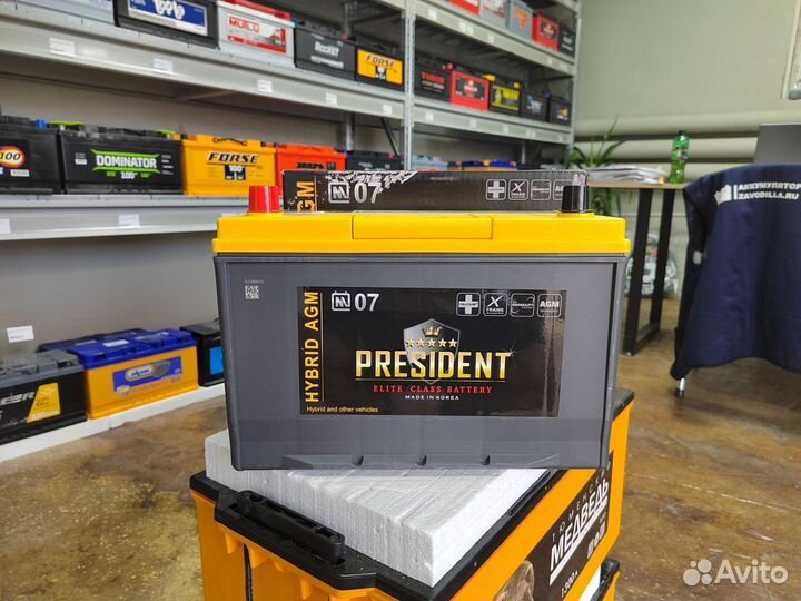 Аккумулятор гелевый President AGM 90 Ач прям 800 А