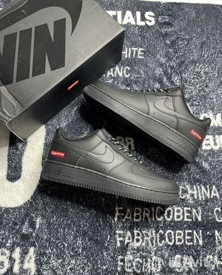Кроссовки Nike air force 1 supreme black