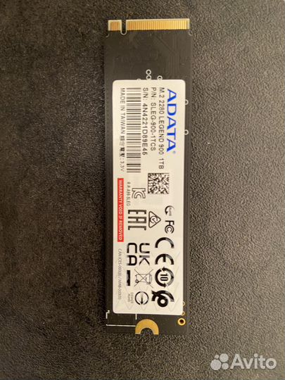 SSD M.2 накопитель adata legend 900 1tb