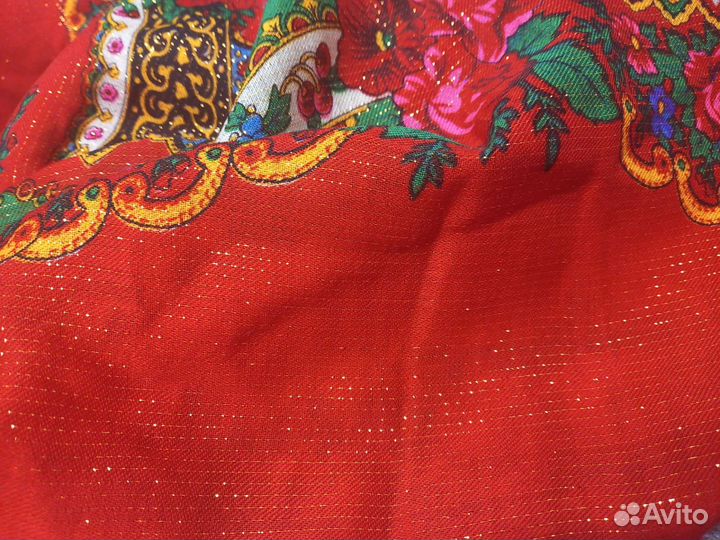 Платок времен ссср, Монголия, с люрексом