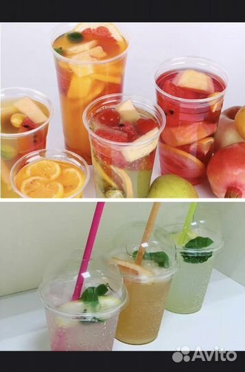 Стаканчики 500 мл с купольной крышкой -300 шт