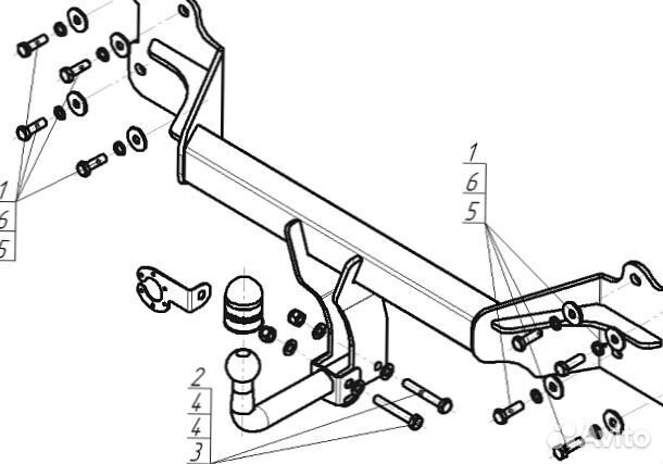Фаркоп оцинкованный Audi Q7 2015