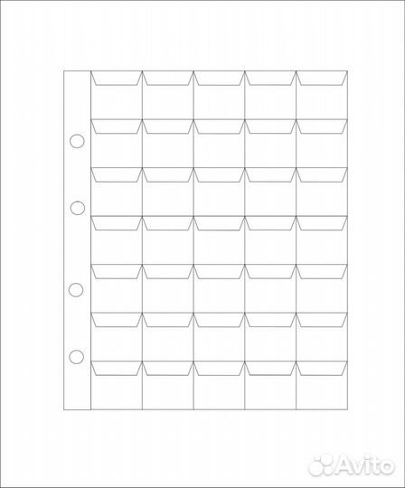 Листы для монет